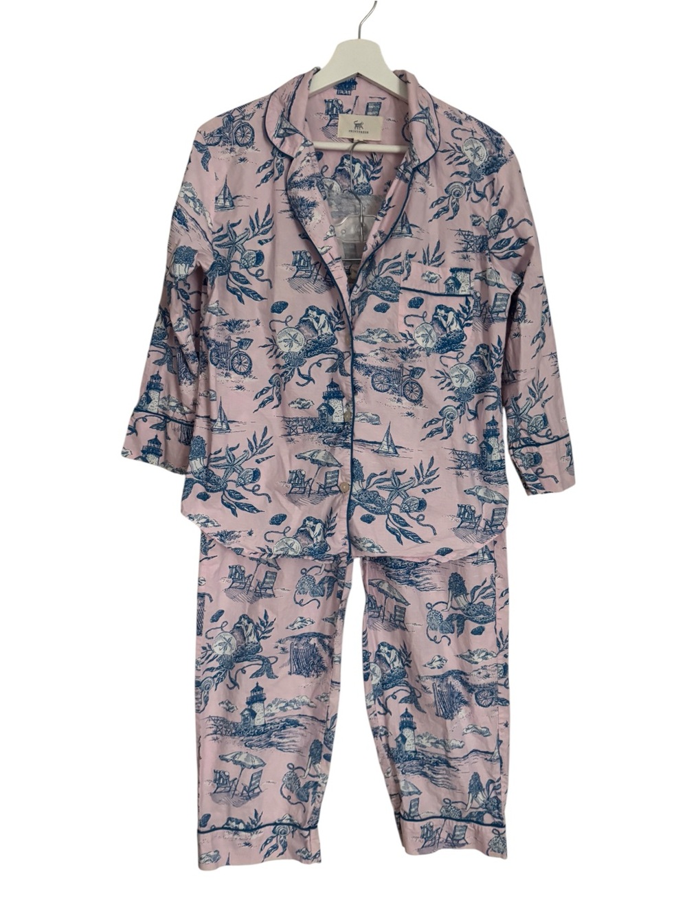 Printfresh Long PJ Set in Mermaid Toile - Picture 3 of 10